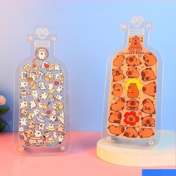 3D puzzle – akril DIY capibara figura üvegben (Anyag: akril; Funkció: DIY; Kategória: 3D puzzle; Korhatár: 14+)