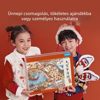 Ray Fish: A Song-dinasztia száz kereskedőjének képe – Luxuskivitelű újévi oktatív társasjáték családi összejövetelekre, gyerekeknek születésnapi ajándék, 8+
