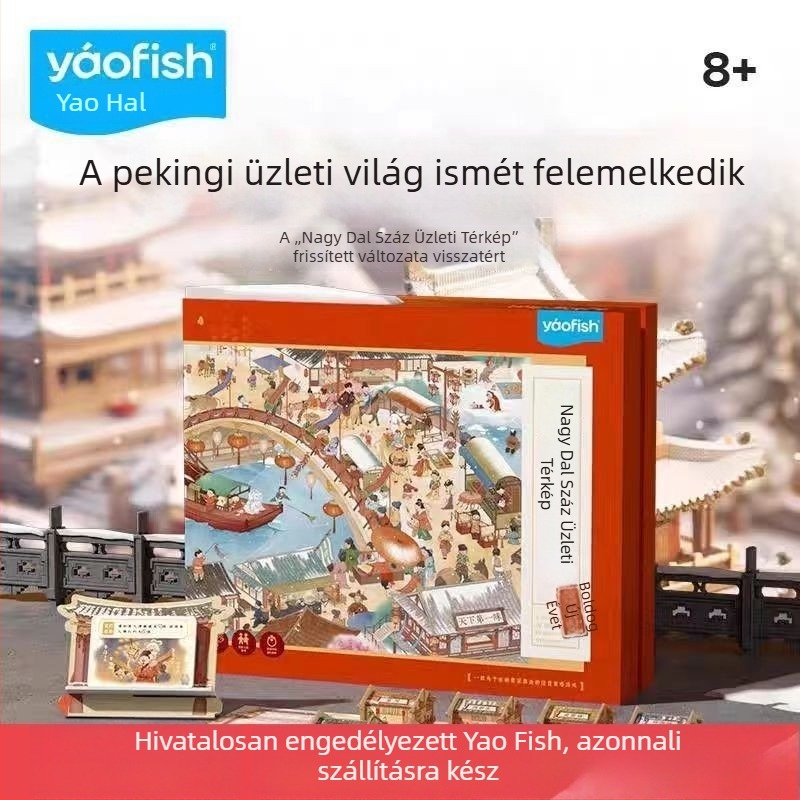 Ray Fish: A Song-dinasztia száz kereskedőjének képe – Luxuskivitelű újévi oktatív társasjáték családi összejövetelekre, gyerekeknek születésnapi ajándék, 8+