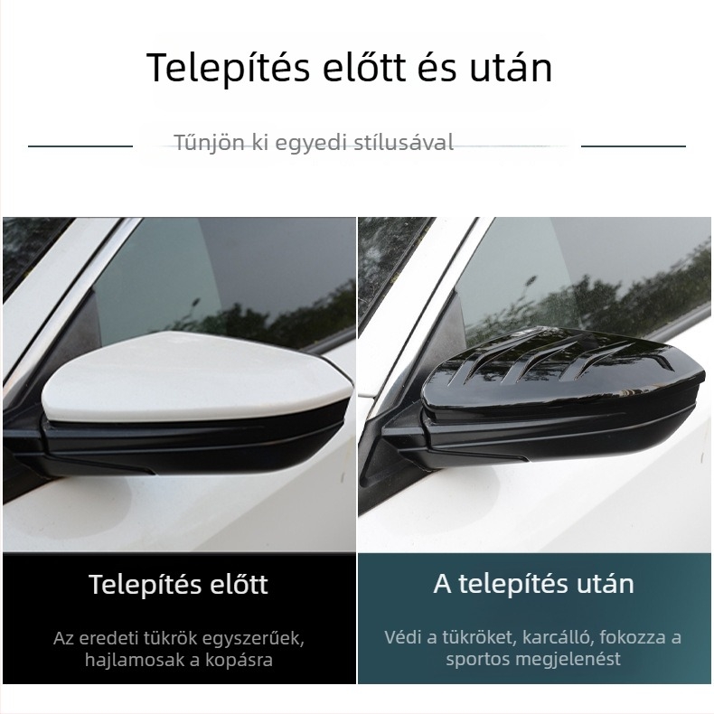 ABS visszapillantó tükörfedél a Honda Civic 10. generációjához (2016–2021) — védőhéj, dekoratív alkatrész