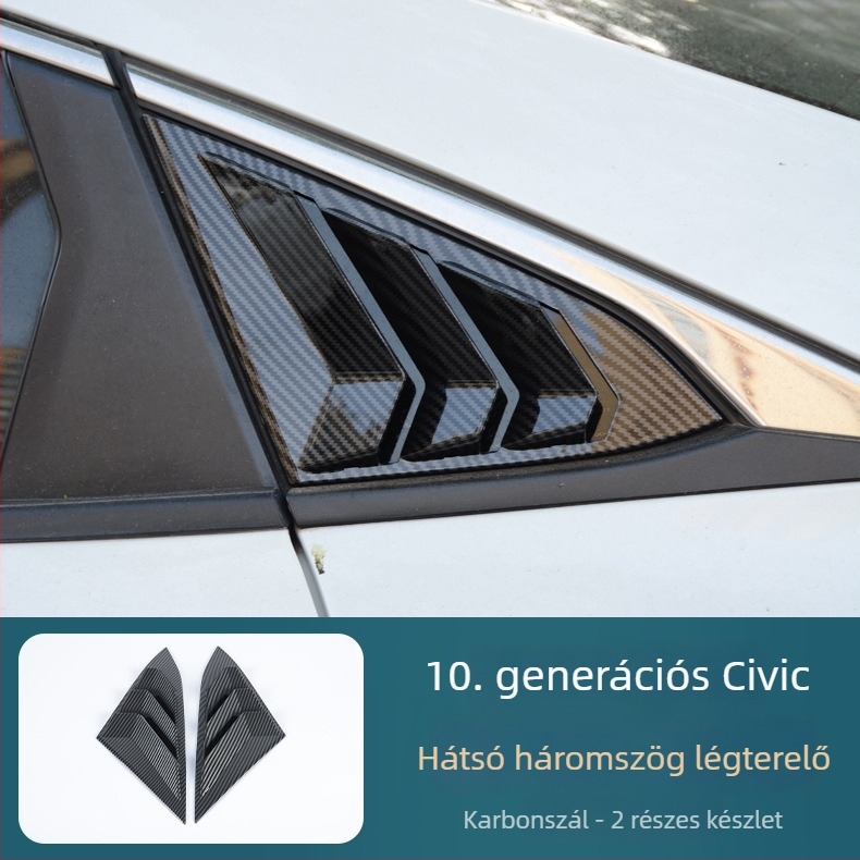 ABS visszapillantó tükörfedél a Honda Civic 10. generációjához (2016–2021) — védőhéj, dekoratív alkatrész