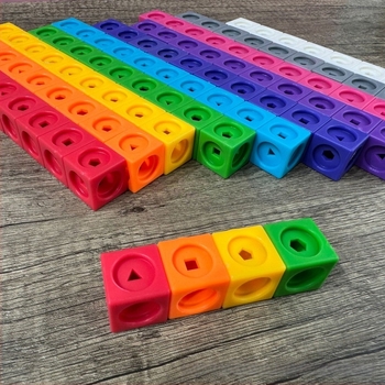 Mágikus négyzet puzzle blokkok – DIY, műanyag, 4–6 éveseknek, 100 darabos készlet