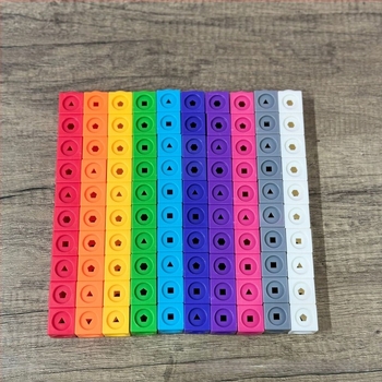 Mágikus négyzet puzzle blokkok – DIY, műanyag, 4–6 éveseknek, 100 darabos készlet