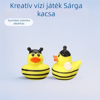 PVC anyagú fürdőjáték kacsa — interaktív vízi játék 4–6 éveseknek, csomagolva Opp tasakban