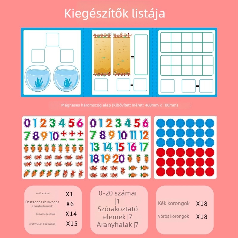 Gyermekeknek szóló mágneses oktatási puzzle a matematika és a korai fejlődéshez – logó OEM testreszabás, hálós zacskócsomagolás, papír alapú, 4–6 éveseknek