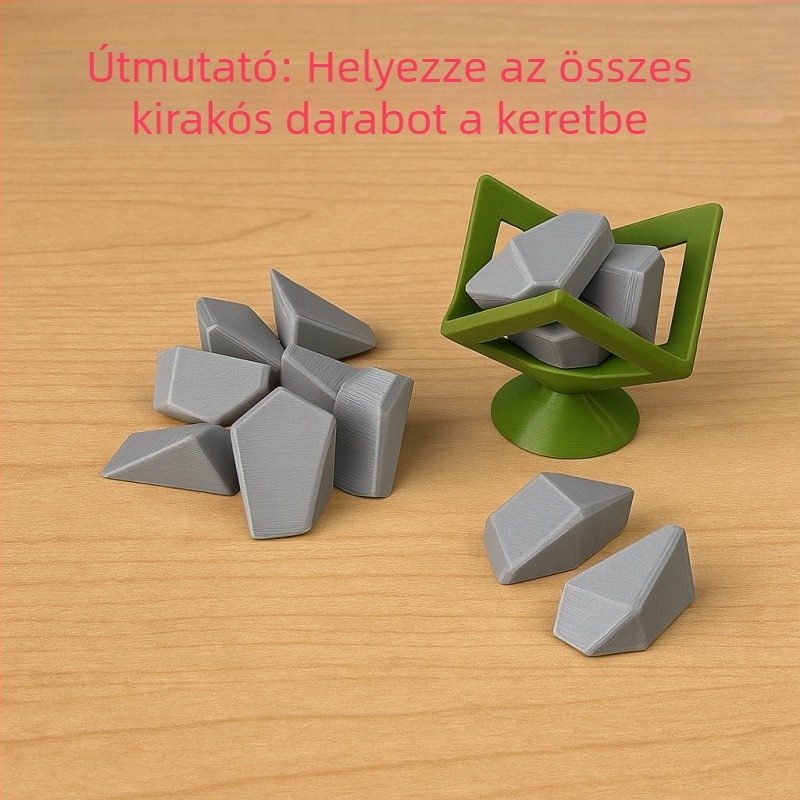 Kavics alakú 3D puzzle — magas nehézségi szintű oktató játék, műanyag, márka nélküli, 7–14 éveseknek, Guangdong, Kína