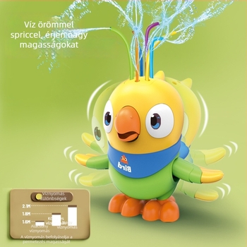 Vízspriccelő papagáj játék – műanyag, 4–6 éves gyermekek számára (Anyag: műanyag; Funkció: víz spriccelése; Kor: 4–6)