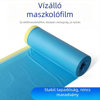 Autófestés maszkoló fólia PE filmmel, vízbázisú ragasztóval, nagy viszkozitású, papírcsővel, autó- és bútor maszkoláshoz