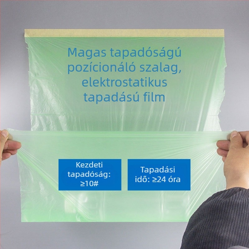 Autófestés maszkoló fólia PE filmmel, vízbázisú ragasztóval, nagy viszkozitású, papírcsővel, autó- és bútor maszkoláshoz