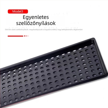 Tesla Model 3 (2017–2020) légbevezető szűrő por és rovarvédő hálóval; anyag: ABS spray velúr nem szőtt; logónyomás elérhető