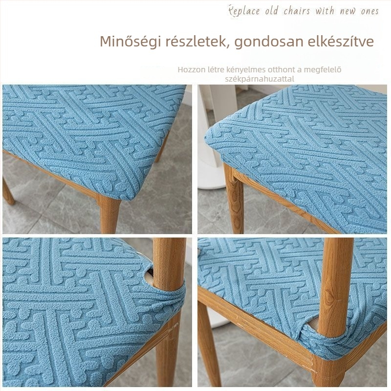 Ülőpárnahuzat étkezőszékhez, Nordic stílus, négyszögletes formájú, flanel anyag, csúszásmentes, kopásálló