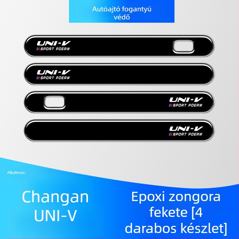 Grand Master 3D szénszálas textúrájú ajtókilincs védő matricája UNI-V modellhez, mintázat, ragasztásos felhelyezés, testreszabás elérhető
