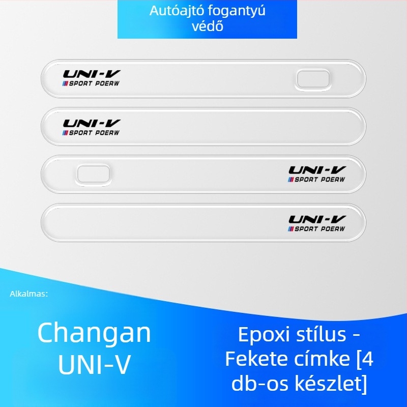 Grand Master 3D szénszálas textúrájú ajtókilincs védő matricája UNI-V modellhez, mintázat, ragasztásos felhelyezés, testreszabás elérhető