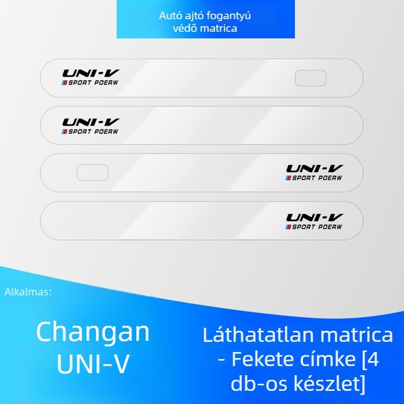Grand Master 3D szénszálas textúrájú ajtókilincs védő matricája UNI-V modellhez, mintázat, ragasztásos felhelyezés, testreszabás elérhető