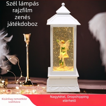 Forgó hó balett zenei doboz, kristálygömb, gyanta és műanyag kivitel