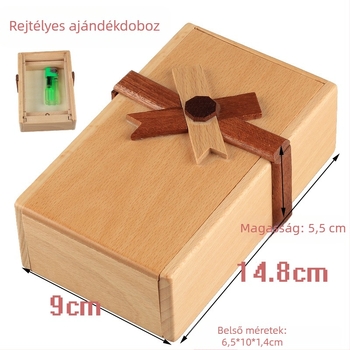 Fából készült Kongming zár puzzle — Kinyitás, DIY-kompatibilis, 7–14 éveseknek