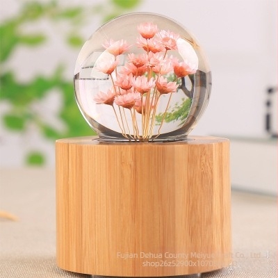 Zenesdoboz - Daisy Crystal Ball, szintetikus gyanta, nyomtatott logó, magáncímke