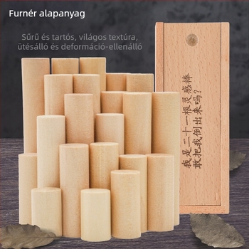 Fából készült Kongming Lock (Luban Lock) kirakós – 21 rúd, türelem fejlesztésére