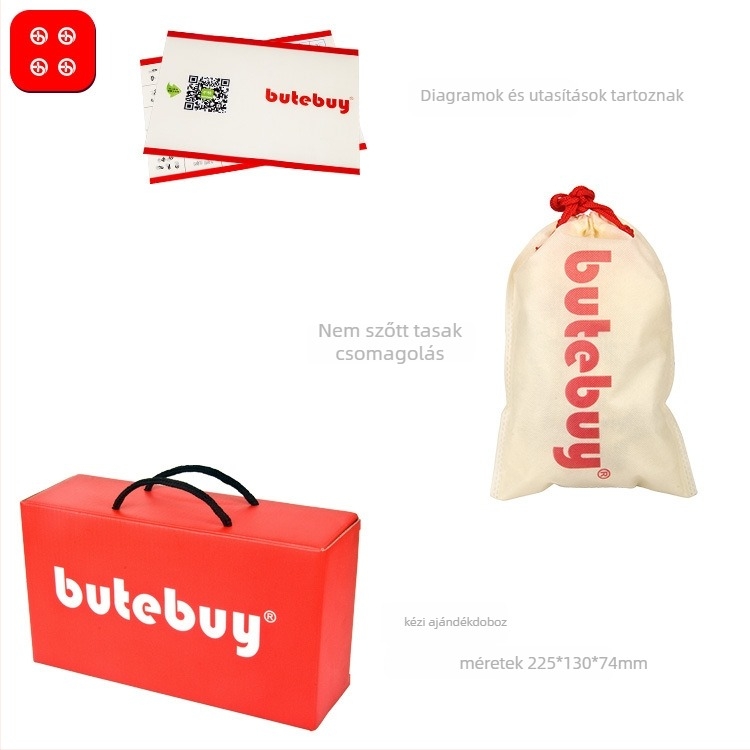 Kilenc összekapcsolt gyűrű puzzle - 20 darabos fém játék, DIY, minta testreszabás