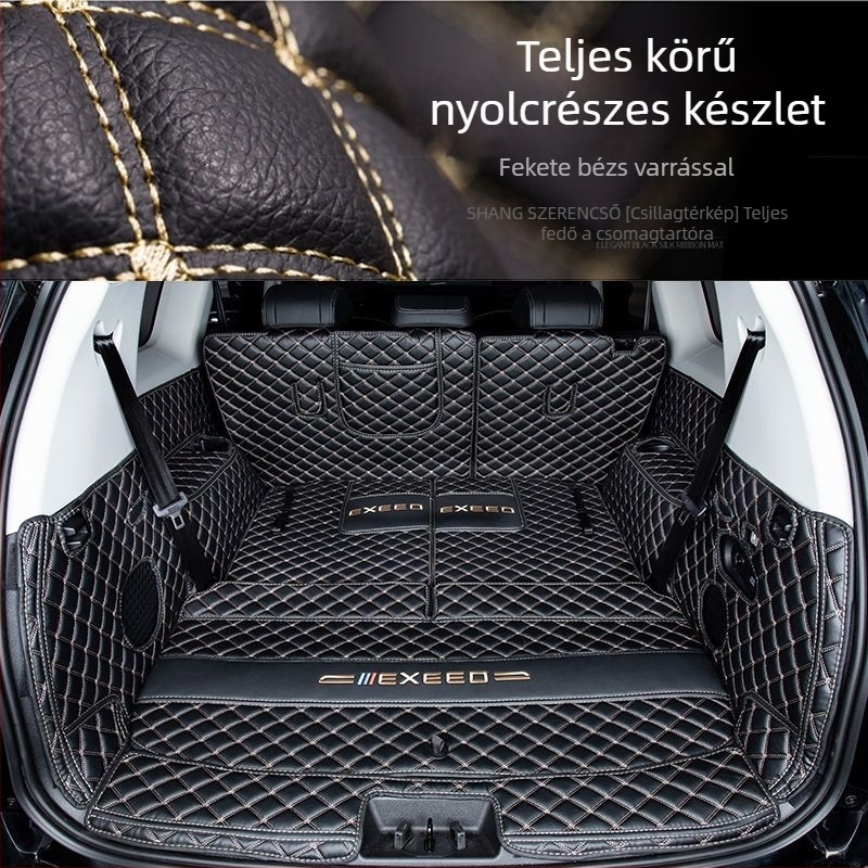 Exeed VX öt- és hétüléses modellhez teljes lefedettségű csomagtartómatrac, bőr, Royal Journey, testreszabható