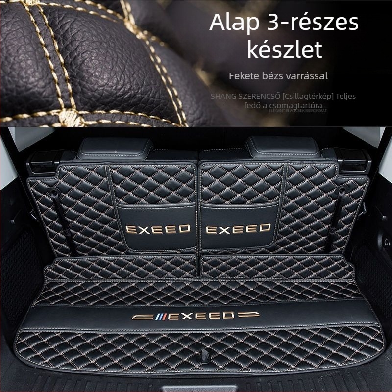 Exeed VX öt- és hétüléses modellhez teljes lefedettségű csomagtartómatrac, bőr, Royal Journey, testreszabható