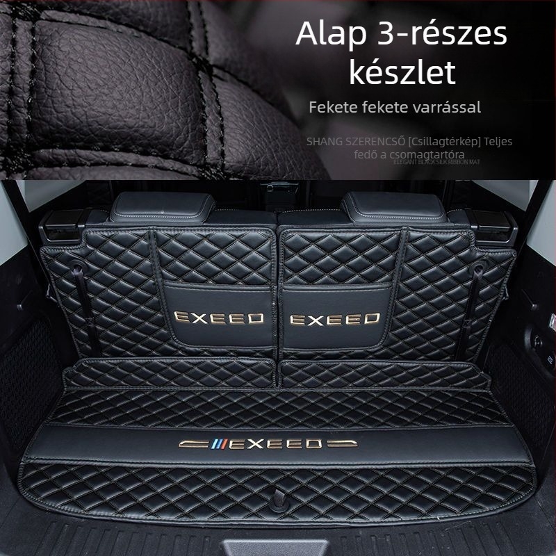 Exeed VX öt- és hétüléses modellhez teljes lefedettségű csomagtartómatrac, bőr, Royal Journey, testreszabható