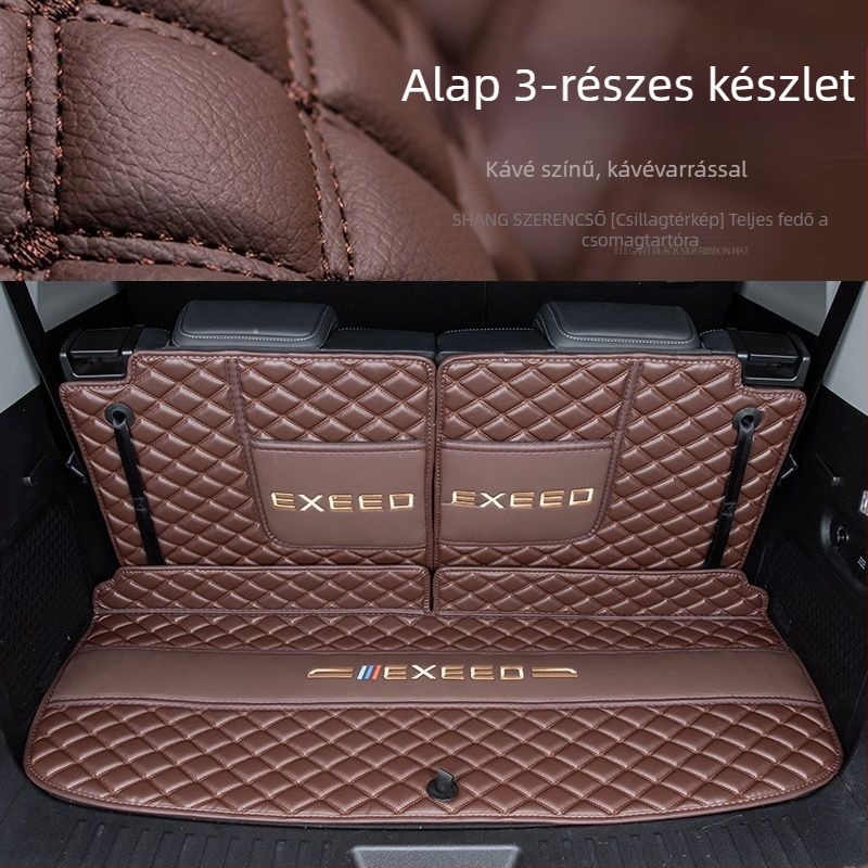 Exeed VX öt- és hétüléses modellhez teljes lefedettségű csomagtartómatrac, bőr, Royal Journey, testreszabható