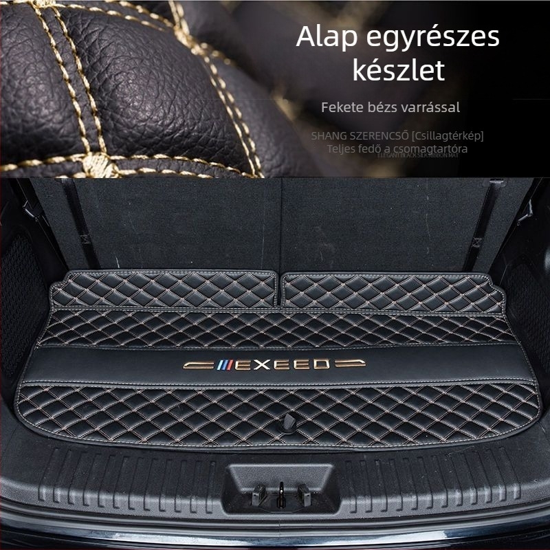 Exeed VX öt- és hétüléses modellhez teljes lefedettségű csomagtartómatrac, bőr, Royal Journey, testreszabható