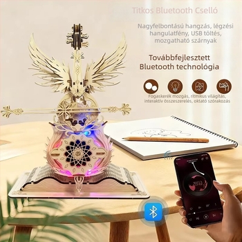 Secret Realm Bluetooth cselló zenei doboz, DIY fából készült összeállítás – születésnapi ajándék lányoknak