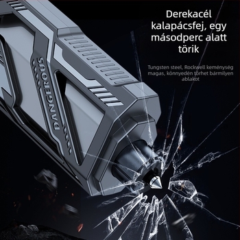 Jármű biztonsági kalapács – mini többfunkciós üvegtörő és öv vágó, hordozható vészhelyzeti eszköz (Anyag: PC+ABS, Tömeg: 22 g, Márka: Zoch, Testreszabható: Igen)