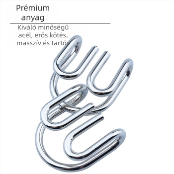 Kilencgyűrűs zár-puzzle, fémből — logikai felfedező játék gyerekeknek 3–6 évesek, Zhejiang eredetű, vas