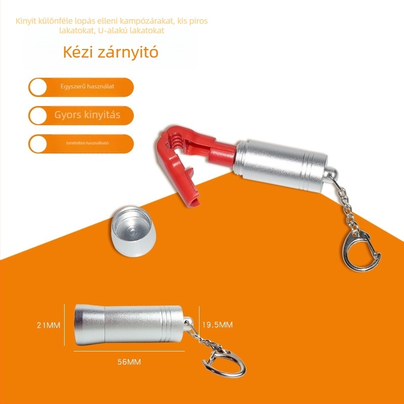 Kézi detacher anti-theft címkékhez SL-K06 – alumínium ötvözet + mágnes, alkalmas szupermarketeknek, ruházati boltoknak és ékszerüzleteknek