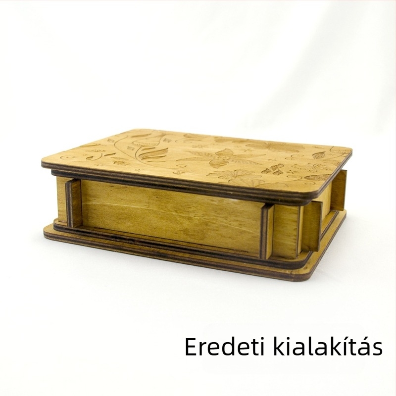 Fából készült kilenc láncos puzzle - Miaojia, DIY-barát