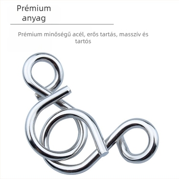 Wisdom Wheel fém kilencláncos logikai puzzle – fejlesztő játék gyerekeknek és felnőtteknek, DIY testreszabás, mintavételi testreszabás