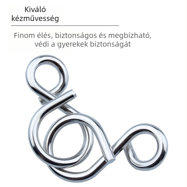 Wisdom Wheel fém kilencláncos logikai puzzle – fejlesztő játék gyerekeknek és felnőtteknek, DIY testreszabás, mintavételi testreszabás