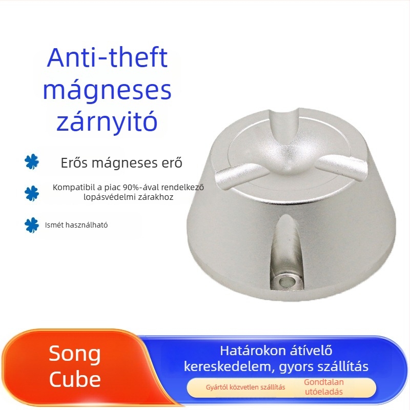 Anti-theft címke eltávolító – Erős mágneses zárnyitó, alumínium ötvözet, szupermarketekhez, ruházati boltokhoz, cipő- és táskaboltokhoz, Pine Cube márka