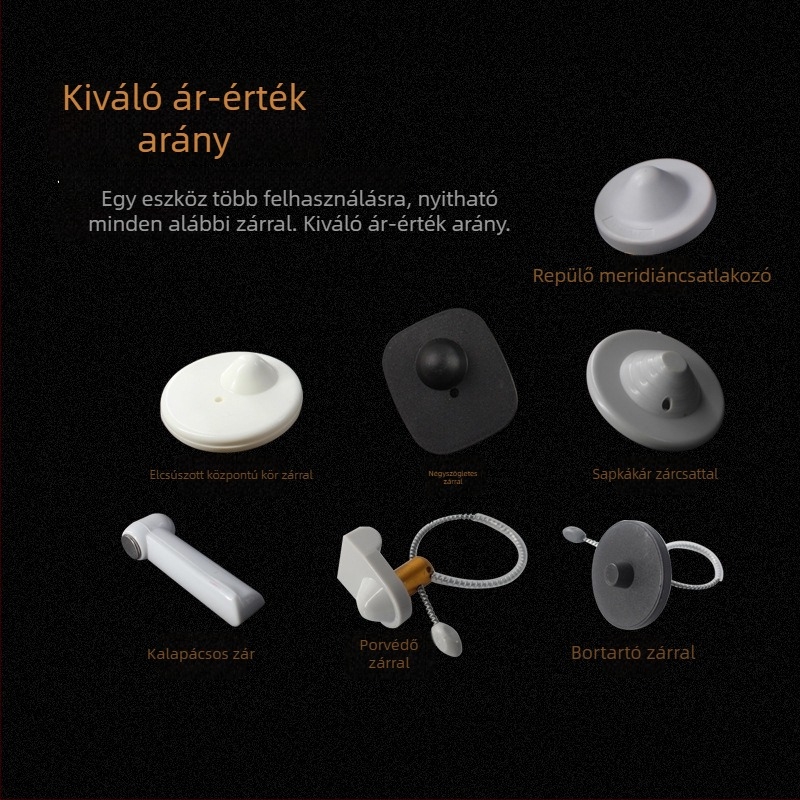 JS0003 Alumínium ötvözetű címke eltávolító és anti-theft csat kioldó eszköz ruhacímkékhez a szupermarketekben