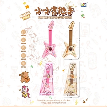 Gyermekeknek szánt műanyag ukulele játék – oktatási zenei hangszer 0–3 éveseknek, érzelmi, vizuális és kognitív fejlődést segíti