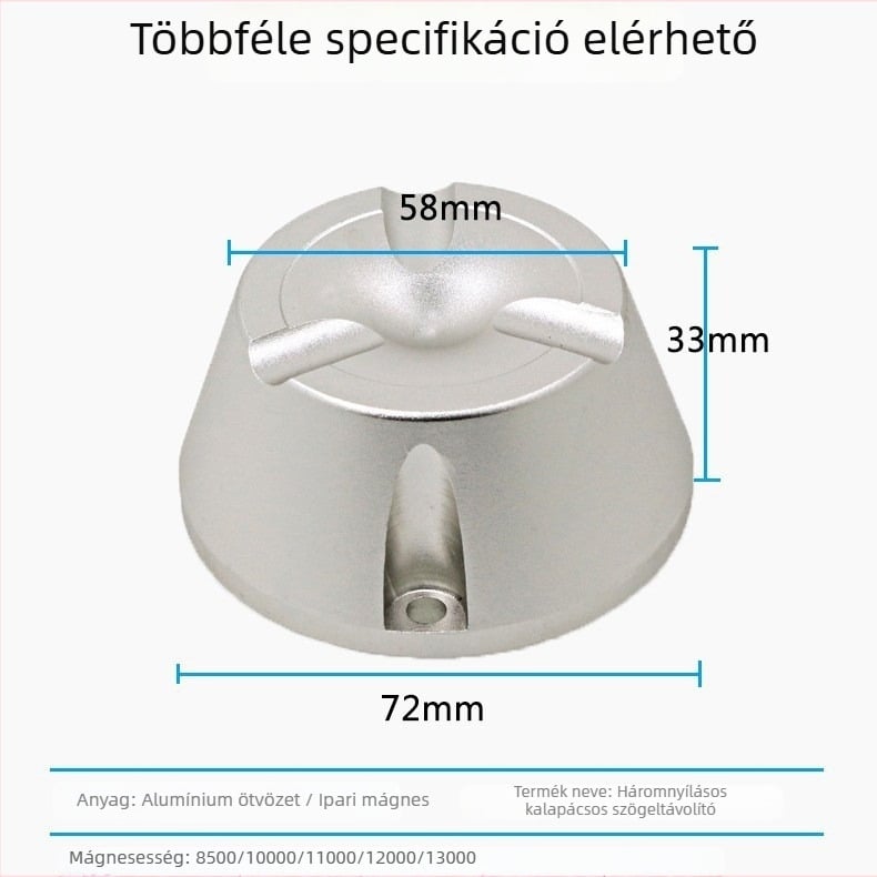 YB-R01 Mágneses címkeeltávolító ruházathoz – 12000GS, alumínium‑ötvözet, alkalmazható szupermarketek anti-theft rendszerei, ruházati boltok pénztárainál és cipő- és ruhaboltokban