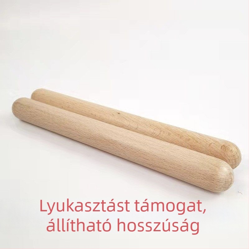 Fából készült ritmusbot Orff-hangszerhez – Nyugati ütőhangszer, 7–14 éveseknek, fejleszti a fogást, a hallást és az érdeklődést.