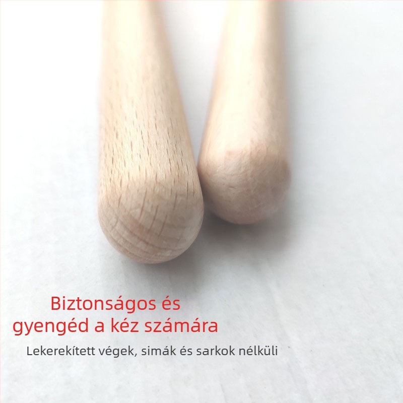 Fából készült ritmusbot Orff-hangszerhez – Nyugati ütőhangszer, 7–14 éveseknek, fejleszti a fogást, a hallást és az érdeklődést.