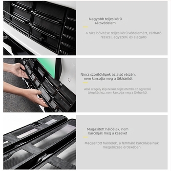 Lingke 07 középső radiátorgrillhez rovarháló, egyszemélyes kivitel, teljes lefedettségű háló, ABS anyag