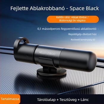 Autóbiztonsági kalapács autóablakok betöréséhez és evakuációhoz, többfunkciós mentőeszköz, Anyag: alumíniumötvözet ABS; Tömeg: 0.08 kg; Eredet: Guangdong; Testreszabás: Igen