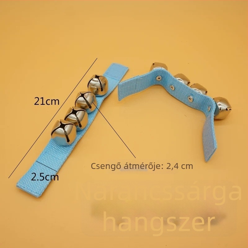 Fém csukló- és boka harang táncos játékokhoz – babák és gyerekek oktató rattle játék, Orange Márka, 4–6 év
