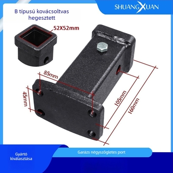 Vontatókar gyorskapcsoló kar, négyszögletes nyílású hüvely, felületkezelés porlasztott bevonattal, öntött acél, kompatibilis családi autóhoz, modellek THR-01A/THR-02A/THR-03A/THR-03B