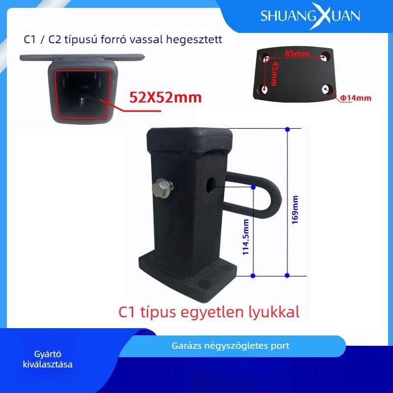 Vontatókar gyorskapcsoló kar, négyszögletes nyílású hüvely, felületkezelés porlasztott bevonattal, öntött acél, kompatibilis családi autóhoz, modellek THR-01A/THR-02A/THR-03A/THR-03B