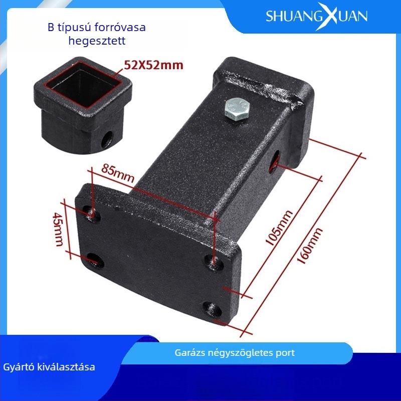 Vontatókar gyorskapcsoló kar, négyszögletes nyílású hüvely, felületkezelés porlasztott bevonattal, öntött acél, kompatibilis családi autóhoz, modellek THR-01A/THR-02A/THR-03A/THR-03B