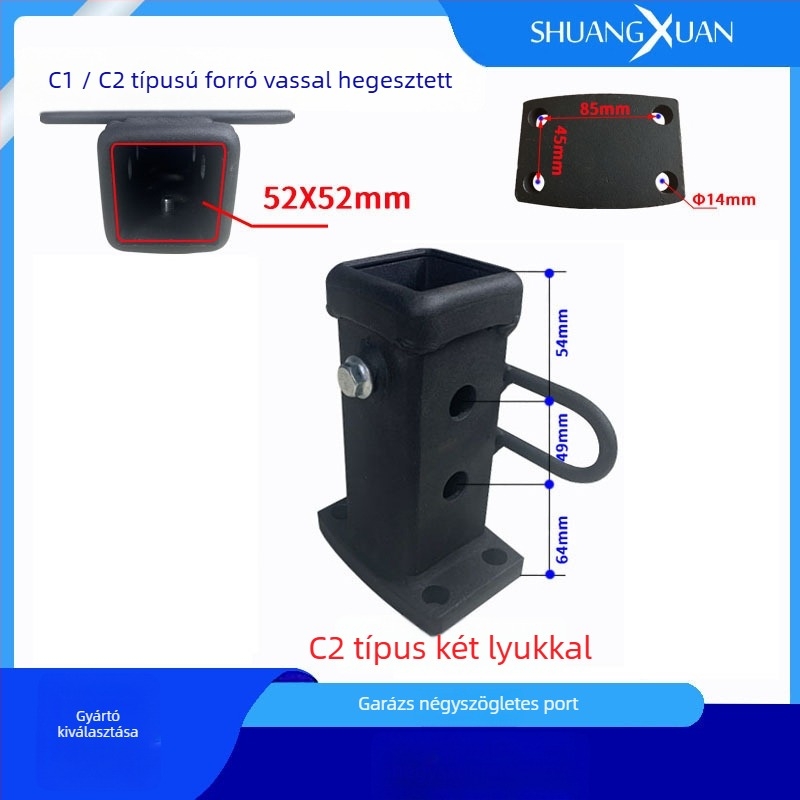 Vontatókar gyorskapcsoló kar, négyszögletes nyílású hüvely, felületkezelés porlasztott bevonattal, öntött acél, kompatibilis családi autóhoz, modellek THR-01A/THR-02A/THR-03A/THR-03B