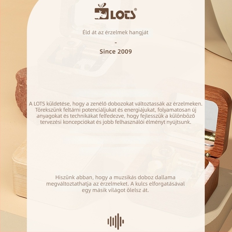 Tömörfa zenemű doboz madár motívummal - nem testre szabható, univerzális stílus, születésnapi ajándék