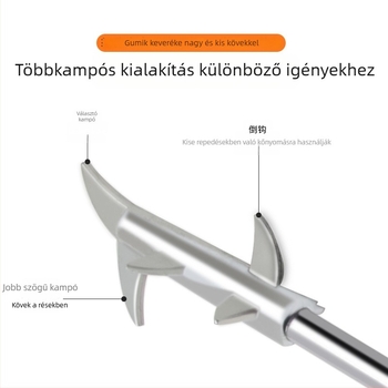 Autó gumi tisztító horog cinkötvözet csiszolófejjel, 304 rozsdamentes acél rúddal és puha + kemény gumi fogantyúval (Shun Wei, R-0023)